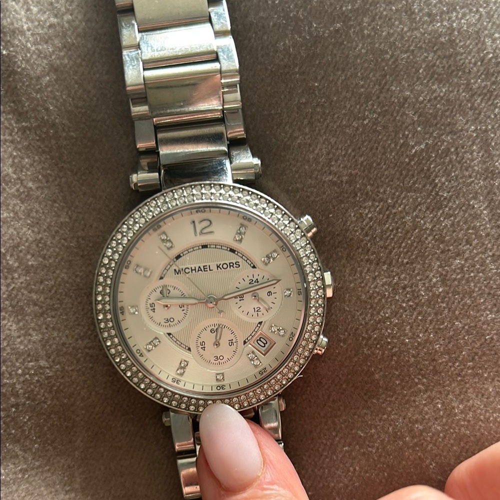 Michael Kors Silver Chronograph Watch - Gem